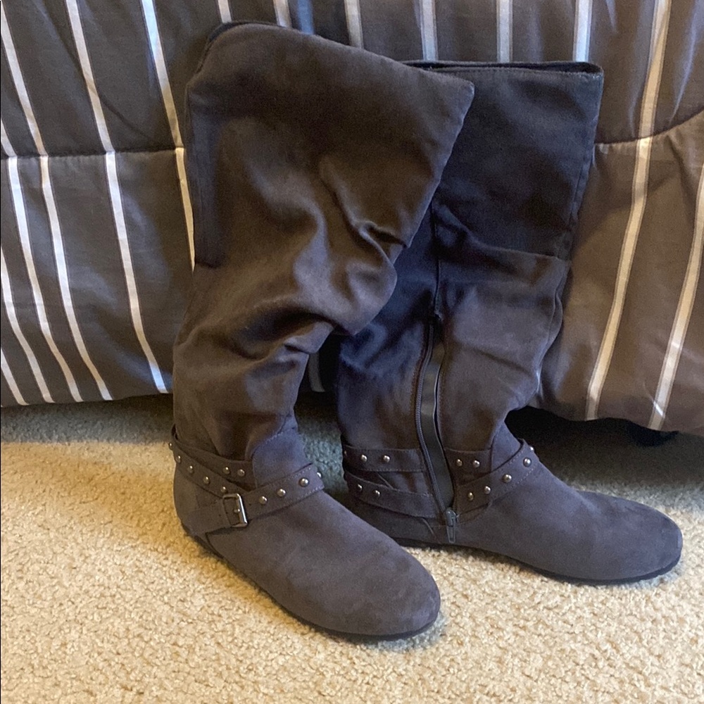 Kohl's Brown Over the Knee Boots Suede Style